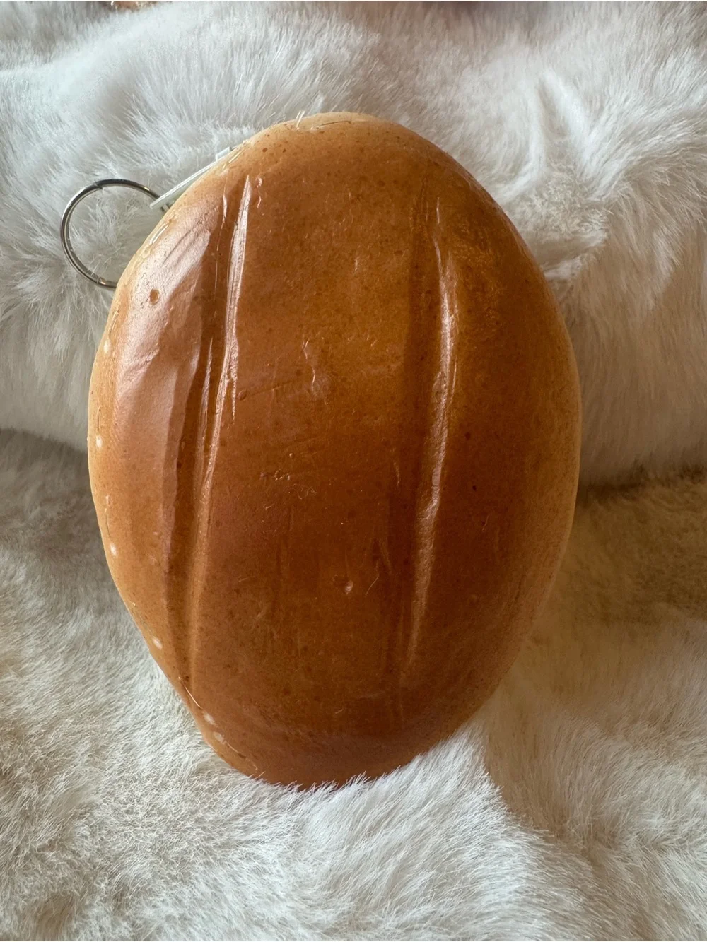 Realistic Bread Telera Bread Coin Purse Keychain | Mexican Pan Dulce Wallet